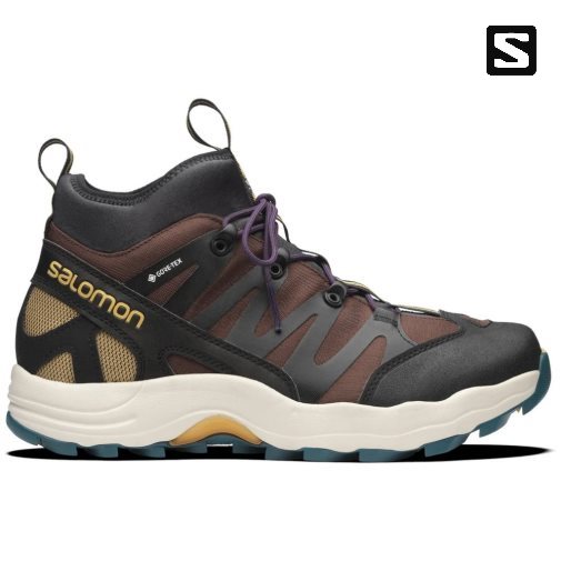 Black / Chocolate / Turquoise Salomon Xa Pro 1 Mid GTX Men's Sneakers | PH 75126P